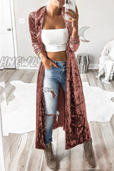 Hnewly - Fashion Casual Solid Patchwork Basic Outerwear Pink / S Outerwear/Cloak